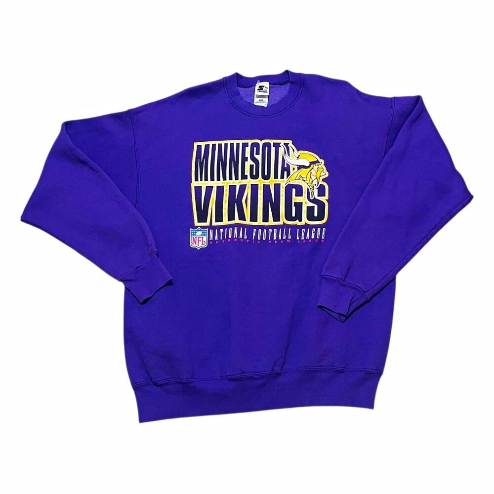Vintage 90s Minnesota Vikings Starter Sweatshirt Mens XXL Purple NFL Crewneck